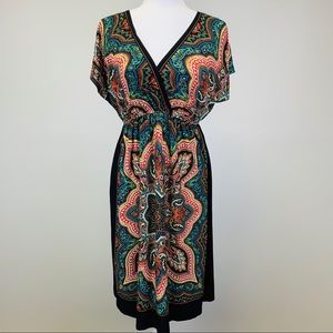 AB Studio V-Neck, Cap Sleeve Dress, Size M